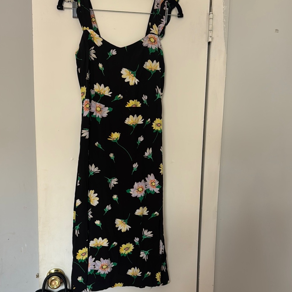 Floral Black Dress